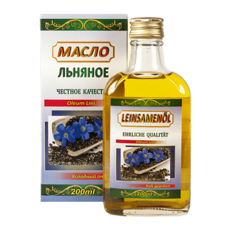 Льняное масло холодный отжим 200 мл