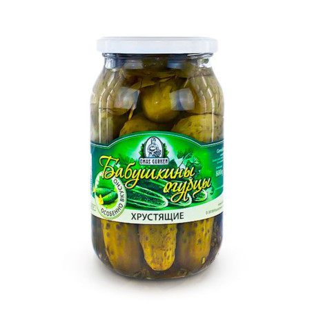 Бабушкины огурцы хрустящие 880g