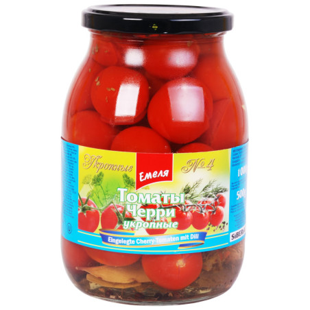 Eingelegte Tomaten Cherry mit Dill 1L