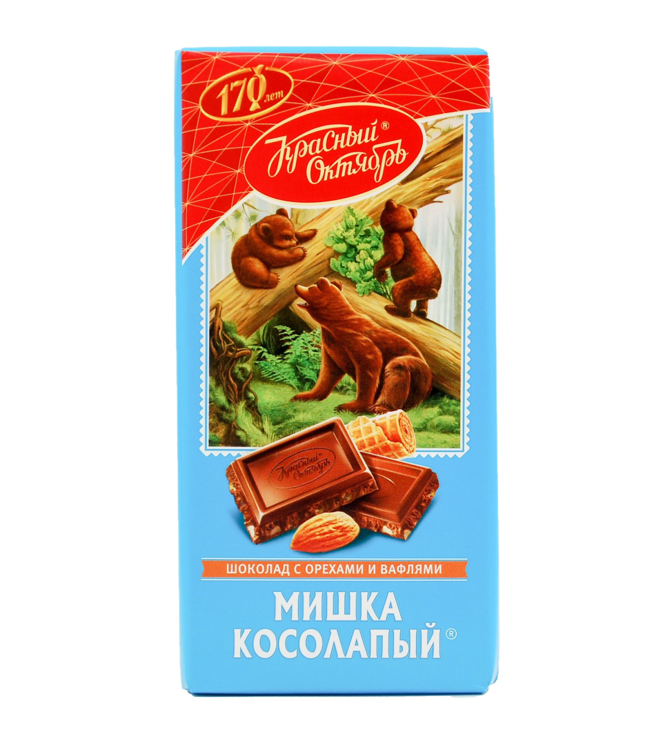 Шоколадная плитка Мишка косолапый 75g