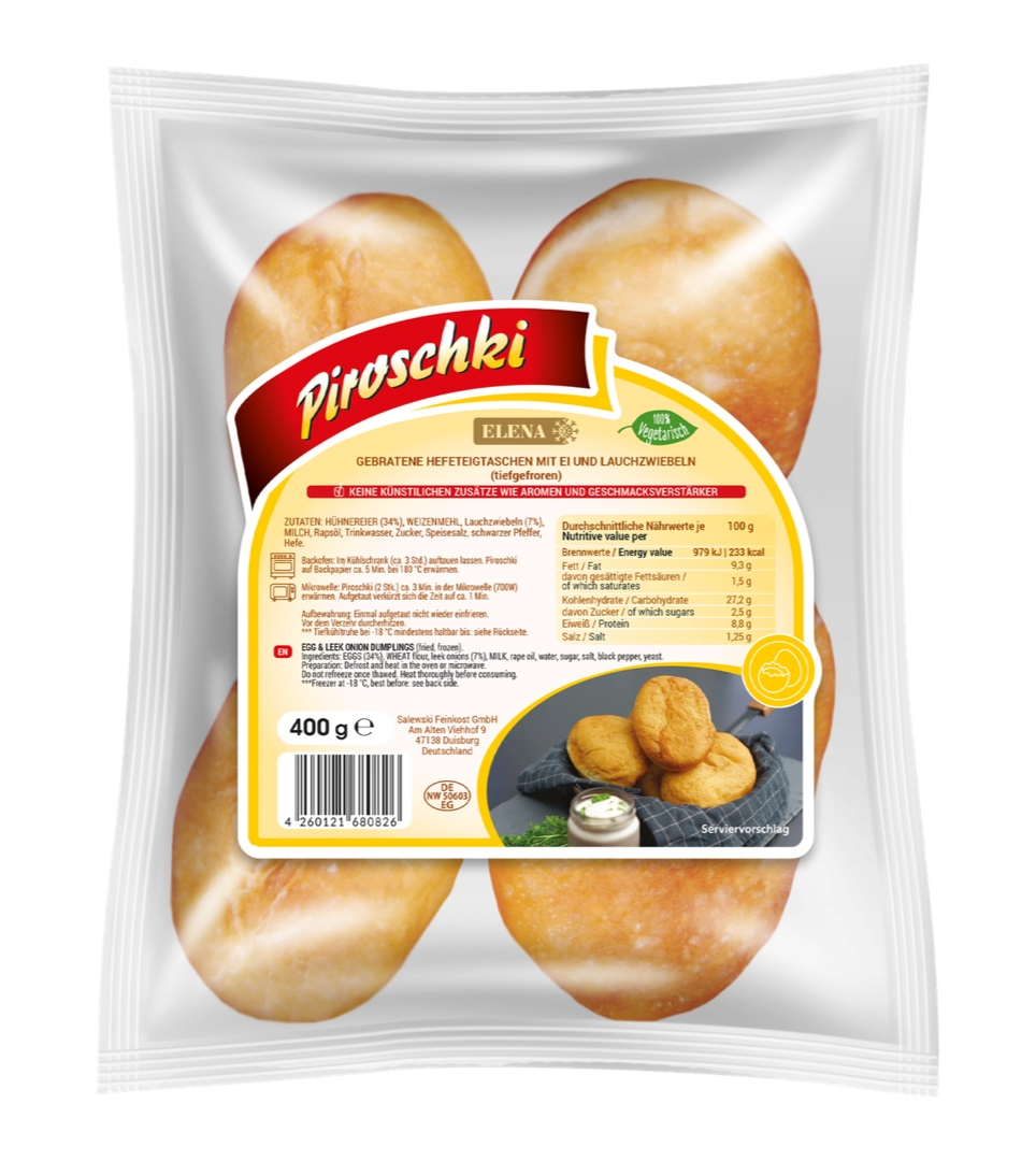 Piroshki with egg and spring onions 400g