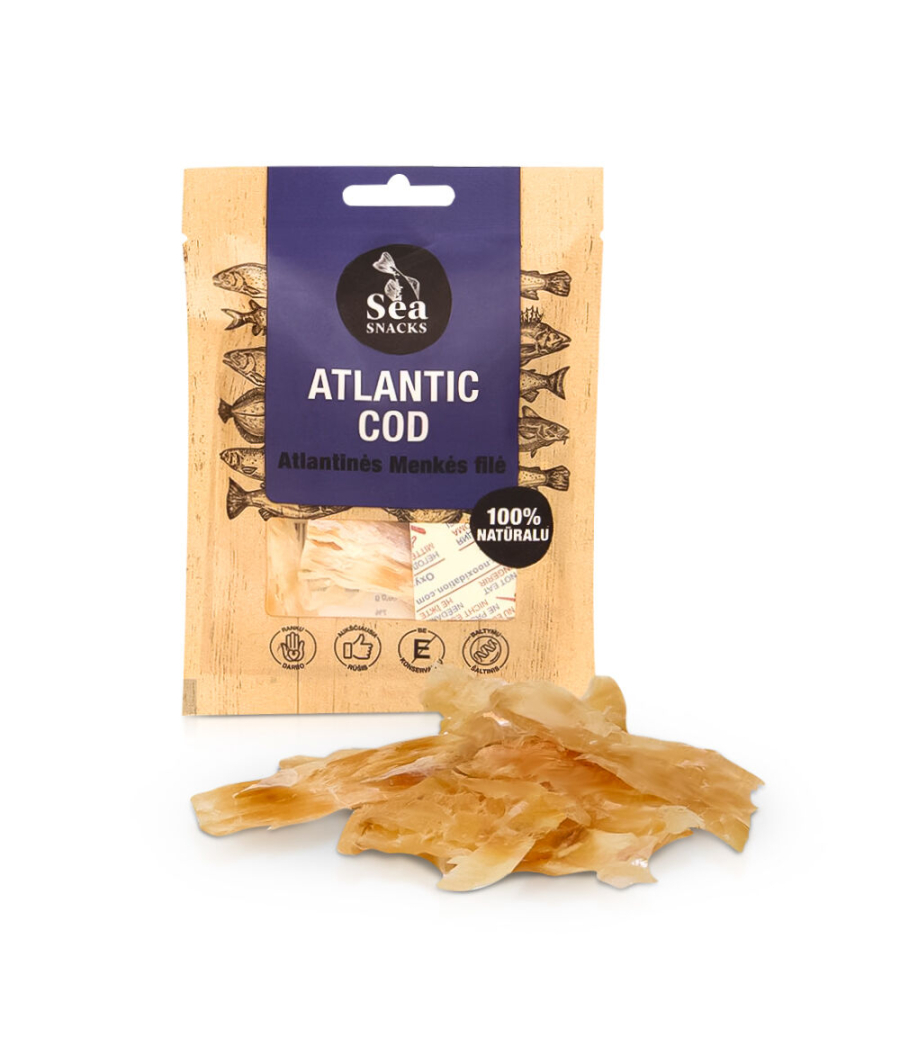 Filetto di merluzzo a listarelle, essiccato e salato 30 g Filetto di merluzzo a listarelle, essiccato e salato 30 g