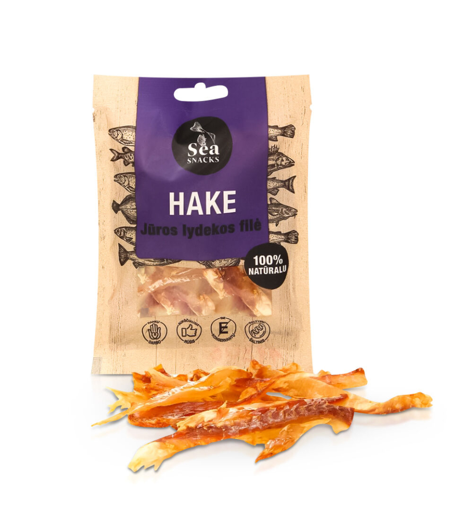 Argentinian hake fillet in strips dried salted 30g