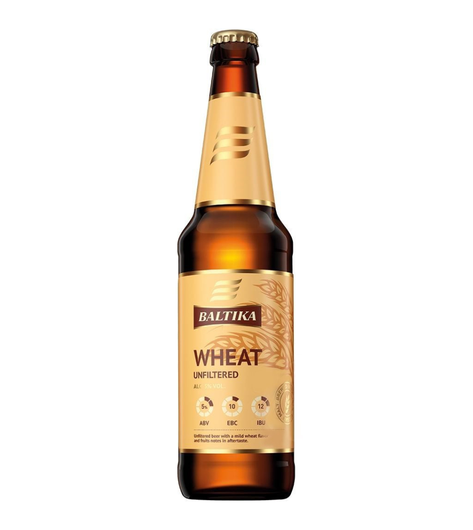 Пиво Балтика Wheat нерафинированное 470mm 5.0% vol