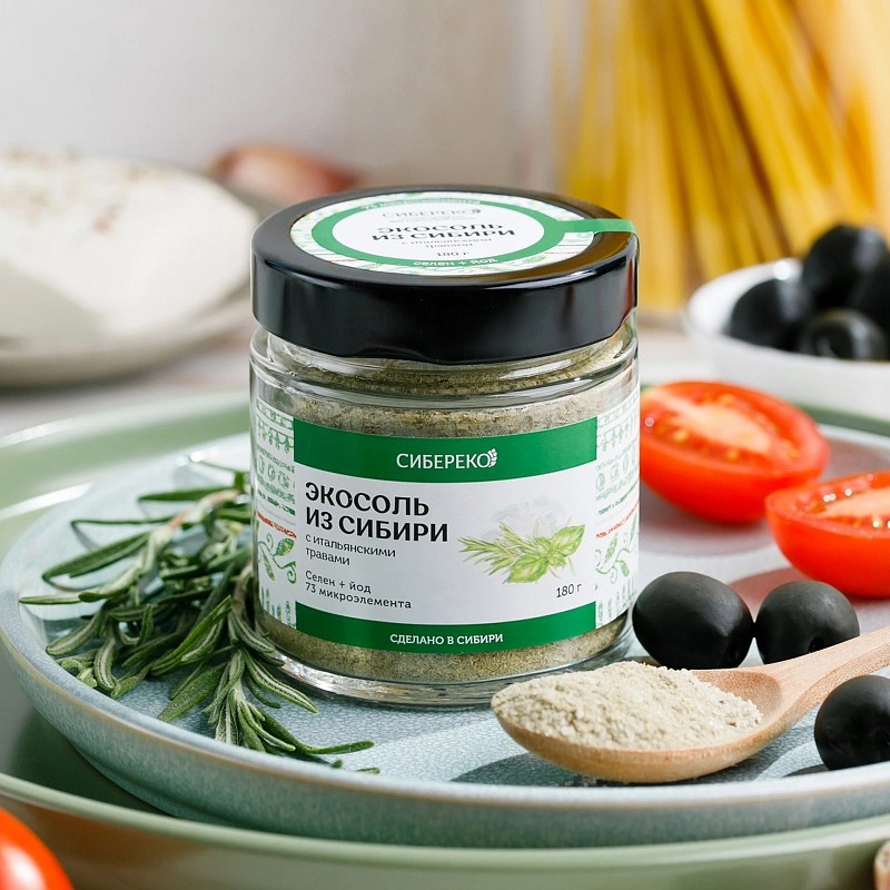 Ökosalz aus Sibirien mit italienischen Kräutern 180g