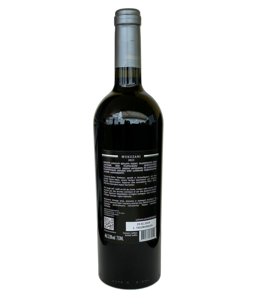 Georgian wine Mukuzani Stalin red dry 0.75L Alk 12.0%