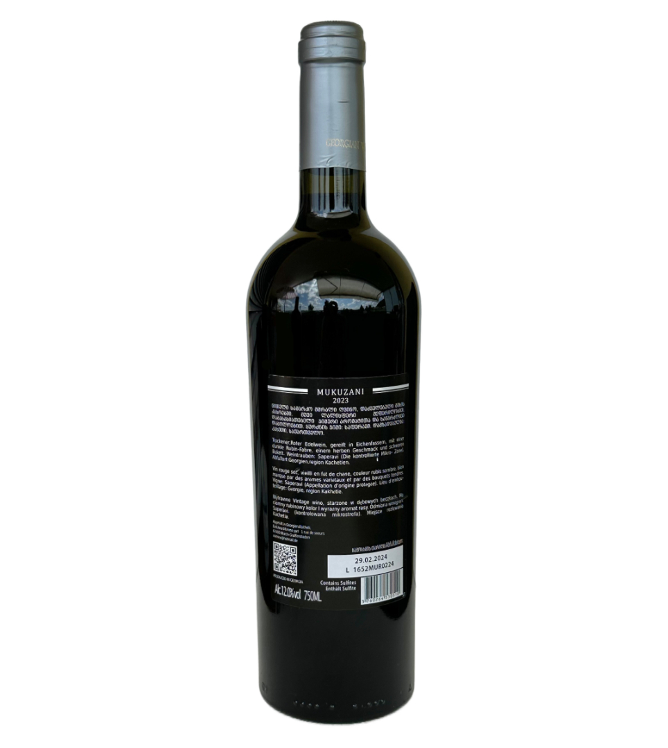 Georgian wine Mukuzani Stalin red dry 0.75L Alk 12.0%
