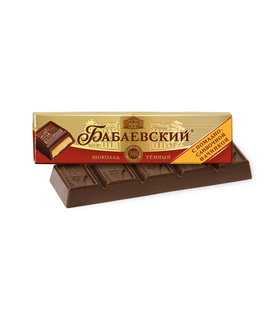 Babaevsky au chocolat noir fourré au fondant et à la crème 50g Babaevsky au chocolat noir fourré au fondant et à la crème 50g