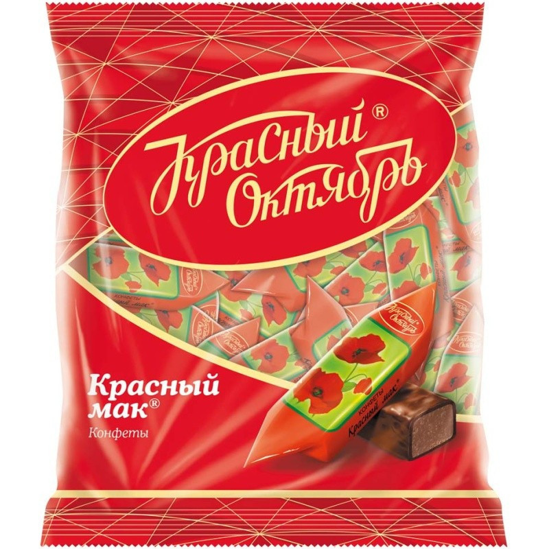 Конфеты шоколадные Красный мак 250g