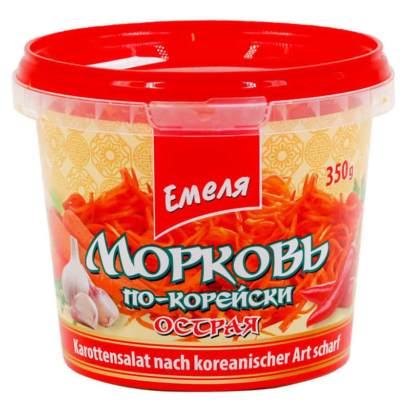 Karottensalat nach koreanischer Art scharf 350g Karottensalat nach koreanischer Art scharf 350g