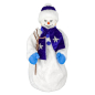 Pupazzo di neve con sciarpa con scomparto per dolci e regali 40 cm