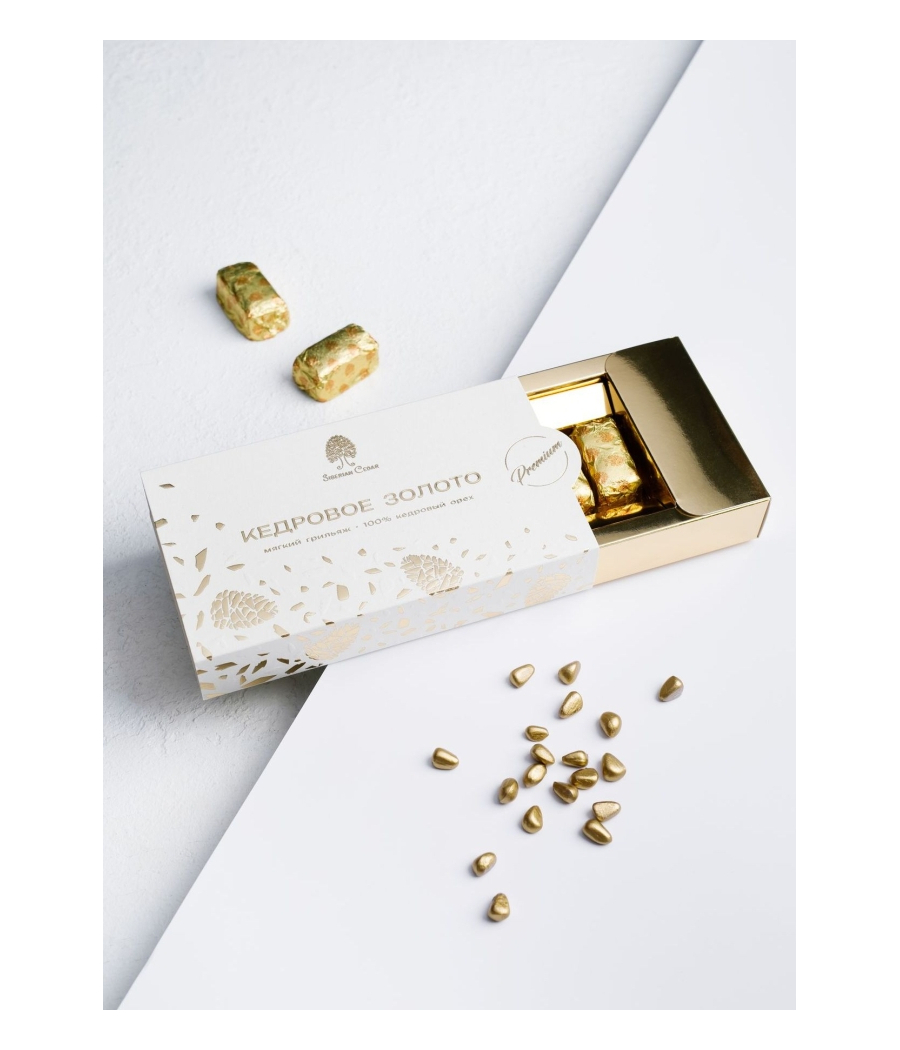 Candies “Kedrovoe Zoloto” soft grillage, 100% pine nuts 85g