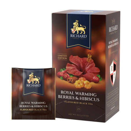 Schwarzer Tee RICHARD Royal Warming Berries & Hibiscus 25 Beutel