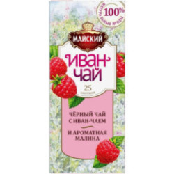Thé noir Maysky au thé Ivan aromatique à la framboise et aux herbes 25 x 1,5 g