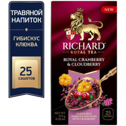 Thé noir Richard Royal Canneberge et Mûre des marais 25 x 1,5 g