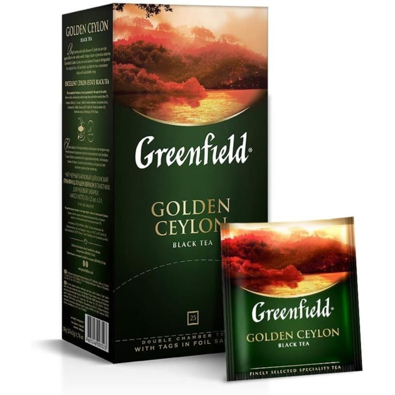 Tè nero Greenfield Golden Ceylon 25 bustine Tè nero Greenfield Golden Ceylon 25 bustine