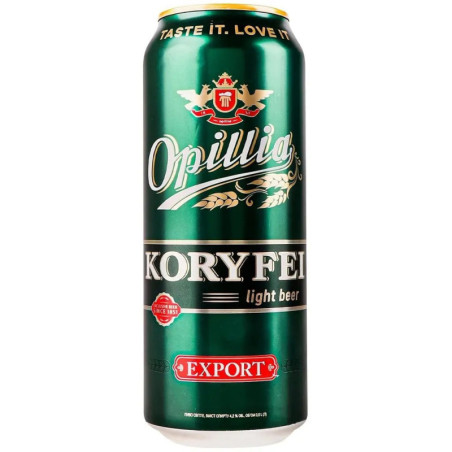 Пиво Опилля Корифей 0,5л спирт 4,2% об.