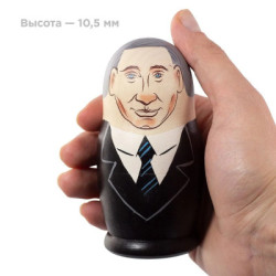Matriochka Putin en bois 5 places 10,5 cm