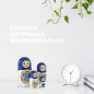 Матрешка деревянная Синяя роза 5 мест 10.5 см Матрешка деревянная Синяя роза 5 мест 10.5 см