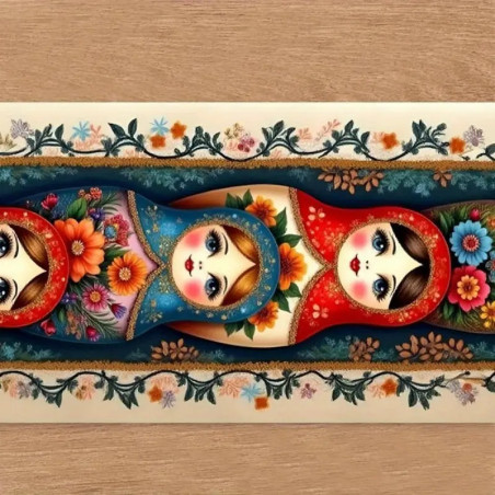 Russische Matrjoschka-Tischdecke