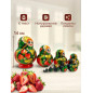 Матрешка деревянная классическая Клубника хохлома 10 мест Матрешка деревянная классическая Клубника хохлома 10 мест