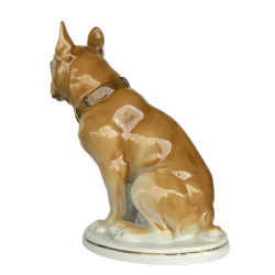 Skulptur Bulldogge Original UdSSR Leningrad Porzellanfabrik LFZ