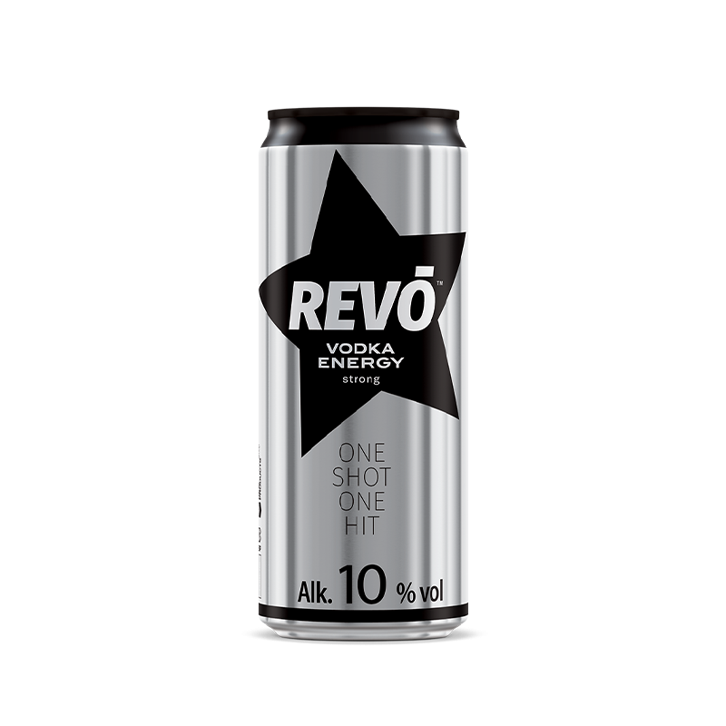 Boisson énergisante REVO avec alcool 10% vol 0,33 L Boisson énergisante REVO avec alcool 10% vol 0,33 L