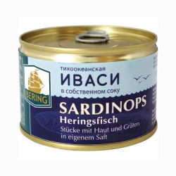Iwashi del Pacifico nel suo stesso succo, 250 g