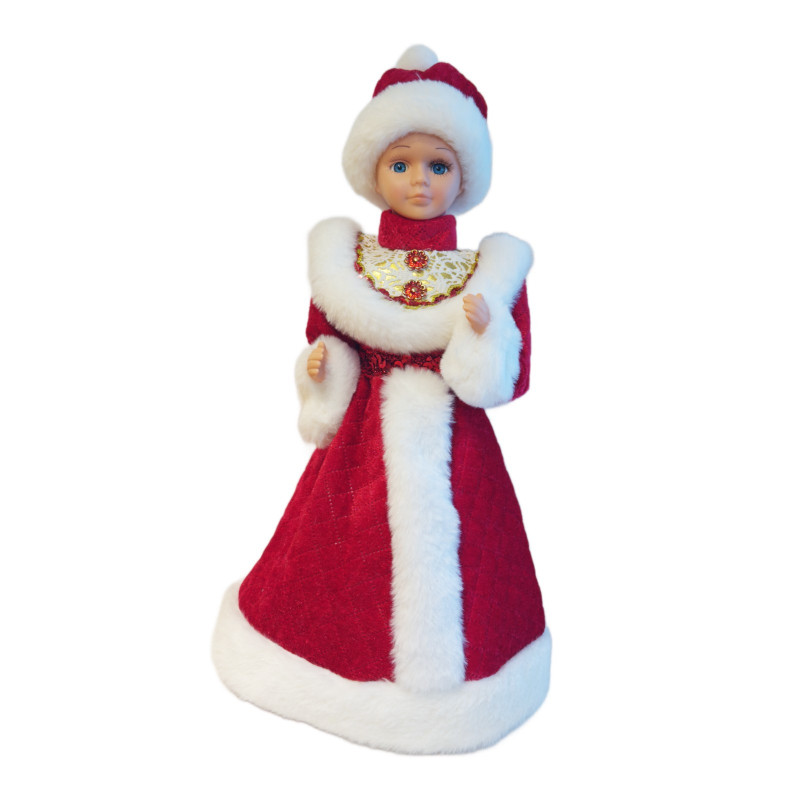 Schneemädchen mit Fach für Süssigkeiten und Geschenke, 43 cm
