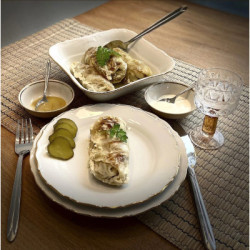 Hausgemachte Kohlrouladen Golubzi mit Rindfleisch 400 g