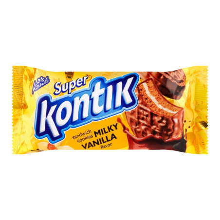 Biscuits sandwich au lait vanille Super Kontik, 90 g