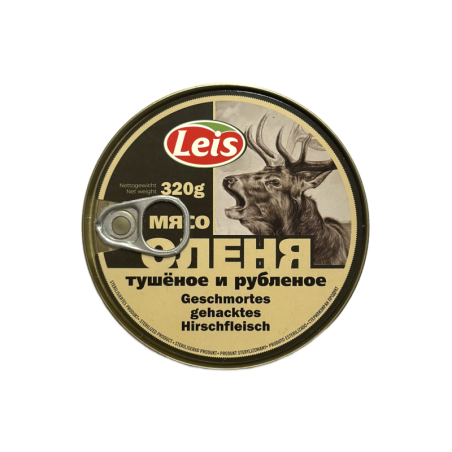 Мясо оленя тушёное и рубленое 320g