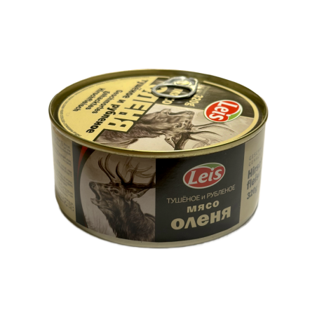 Мясо оленя тушёное и рубленое 320g