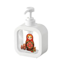 Dispensador de jabón de manos con diseño de matrioska rusa