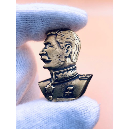 Bronze badge of Stalin