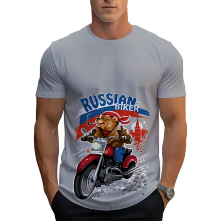 T-shirt de motard russe