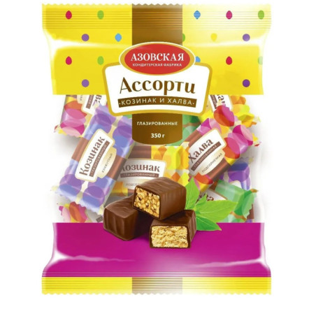 Gemischte glasierte Kozinaki und Halva 350g