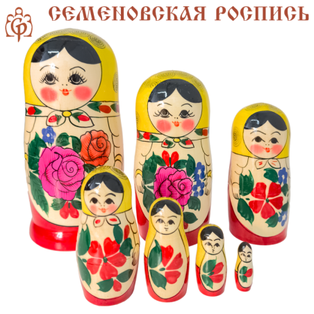 Matryoshka Semyonovskaya 7-piece, 16 cm