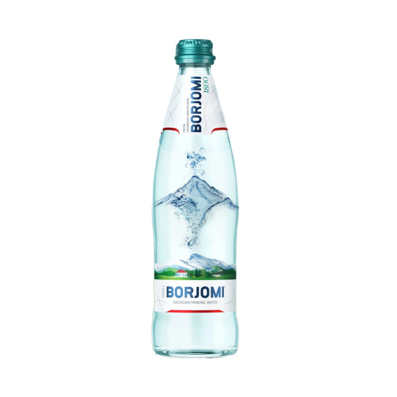 Original Borjomi Mineral Wasser Glasflasche 0.5L Original Borjomi Mineral Wasser Glasflasche 0.5L