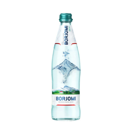 Original Borjomi Mineral Wasser Glasflasche 0.5L