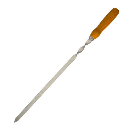 Brochette de 60 cm avec manche en bois