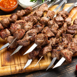 Brochette de 60 cm avec manche en bois