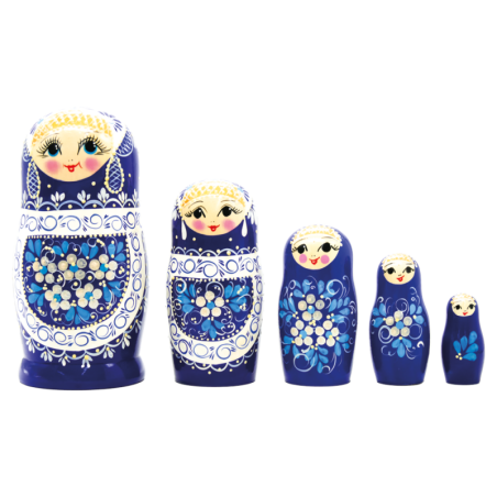 Matryoshka New Pearl 5-piece 18 cm