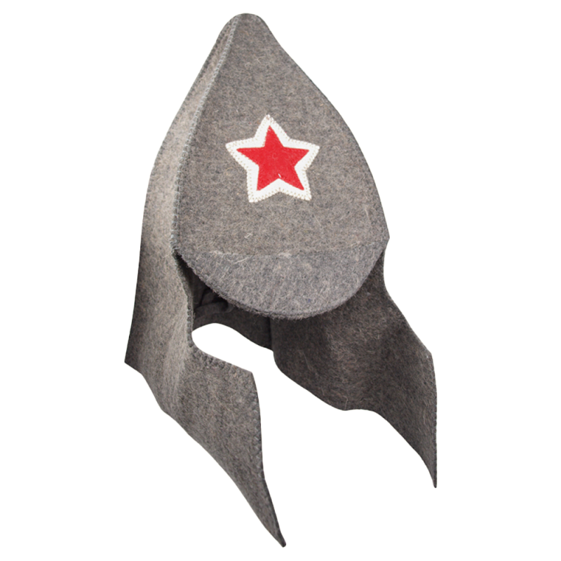 Шапочка банная Будёновка войлок В - 35 см Ш - 40 см