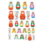 Matryoshka nail stickers set